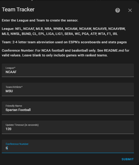 Image 14 from Add TeamTracker to Home Assistant for Real-time Sports Scores
