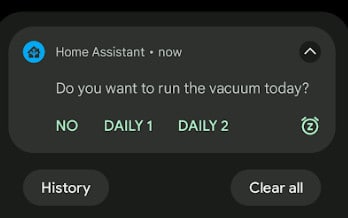 Image 2 from Yes/No Actionable Notification for Home Assistant on Android