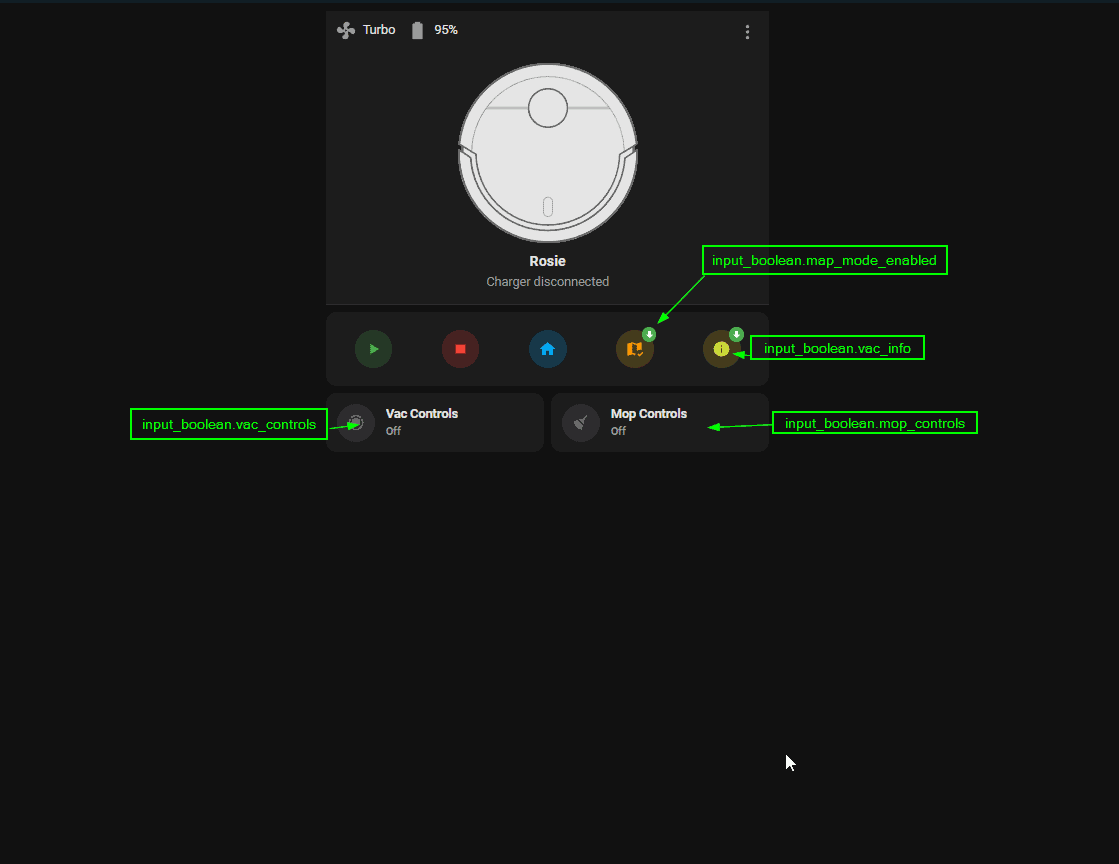 Image 4 from Updated Mushroom Vacuum Card for Home Assistant